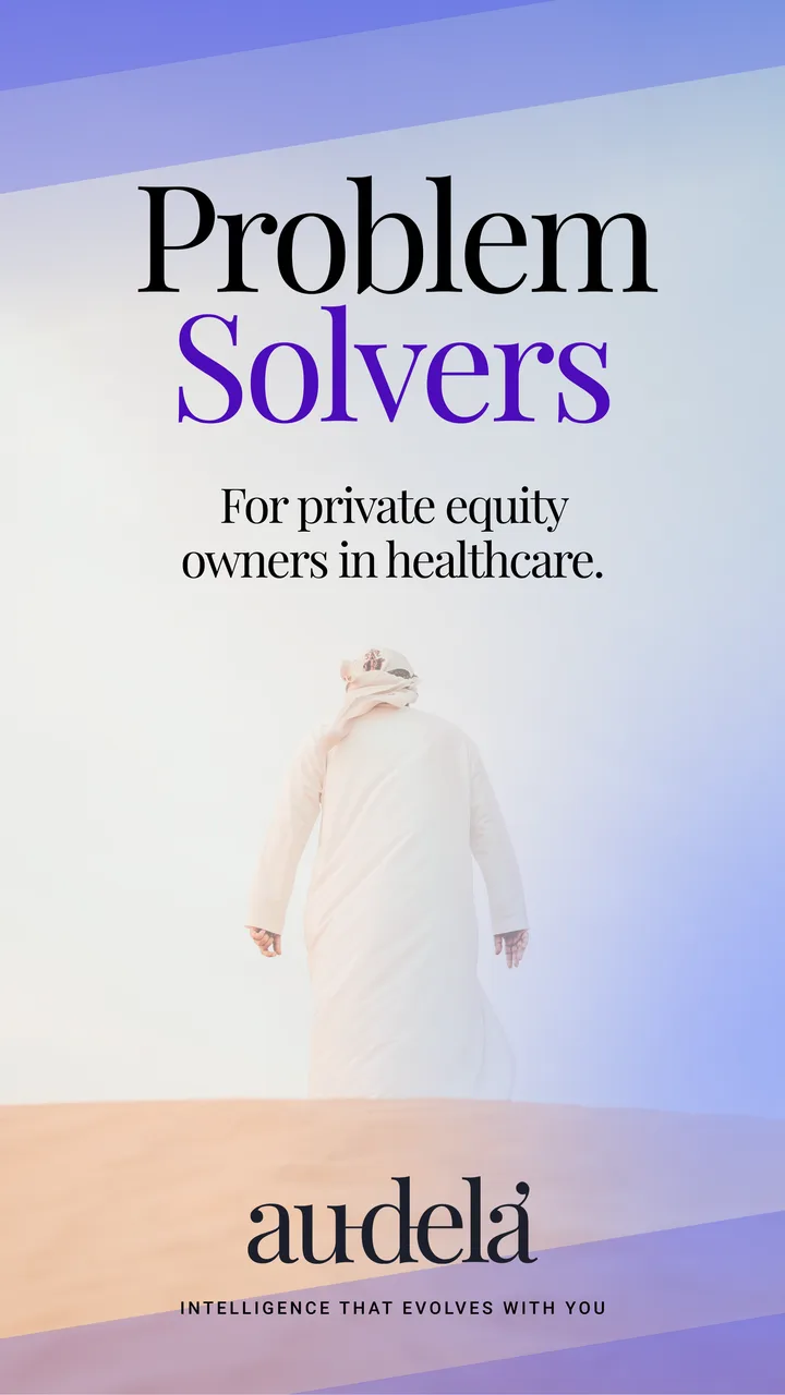 Deck cover: Problem solvers, for private equity owners in healthcare