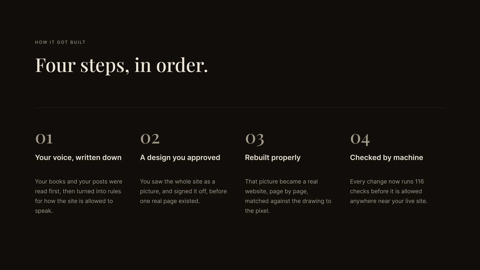 Launch deck: how it got built, four steps in order